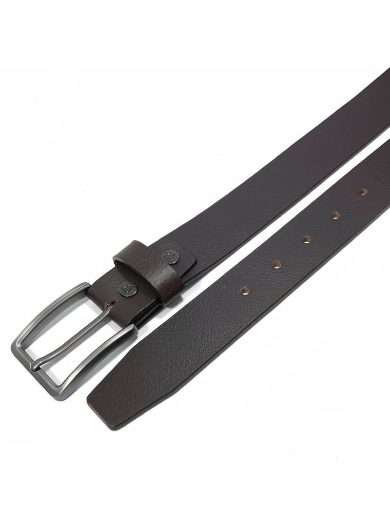 CLASSIC MILANO® Genuine Leather Belt Men in an elegant GIFT BOX; Classic Jean Belt; Belts for men Mens belt Leather; Pin Buckle 35MM - Image 2