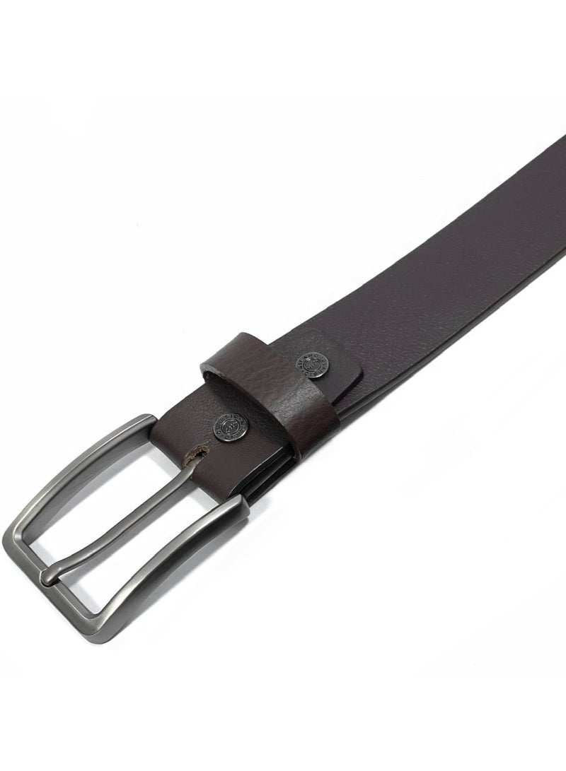 CLASSIC MILANO® Genuine Leather Belt Men in an elegant GIFT BOX; Classic Jean Belt; Belts for men Mens belt Leather; Pin Buckle 35MM - Image 3