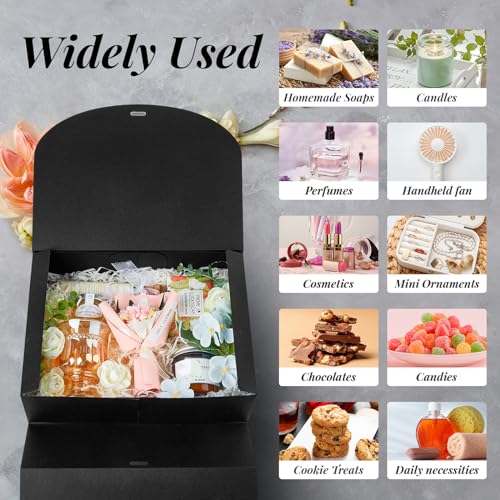 Kucoele 15 PCS Gift Boxes with Lids for Presents, 10.6 x 7.8 x 3.1 Inches Black Bridesmaid Proposal Boxes with Ribbons for Wedding, Birthday, Halloween Party and Bride Shower Packaging - Image 5