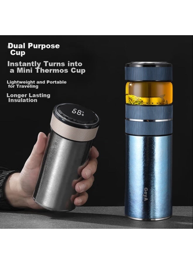 Geya Antibacterial Pure Titanium Tea Infuser Cup, Pure Titanium Insulated Mug, Pure Titanium Cup With Temperature Display For Brewing Tea, Customizable Cup For Outdoor Use - Image 2
