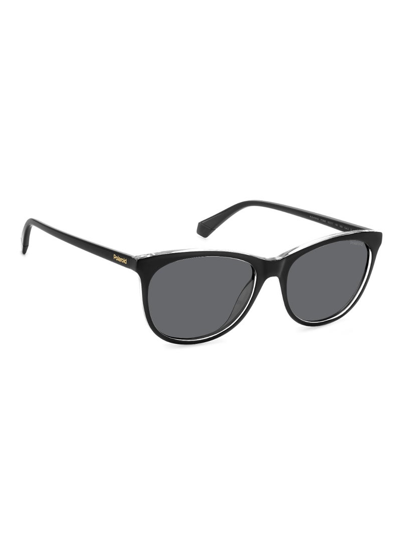 Polaroid Women's Polarized Rectangular Shape  Sunglasses PLD 4161/S GREY 44 - Lens Size: 43.7 Mm - Black Cry  - Image 2