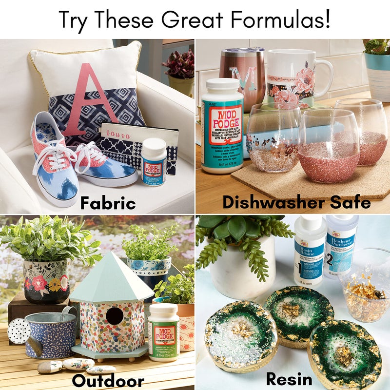 Mod Podge Matte Sealer, Glue & Finish: All-in-One Craft Solution- Quick Dry, Easy Clean, for Wood, Paper, Fabric & More. Non-Toxic - Craft with Confidence, Made in USA, 8 oz., Pack of 1 - Image 3