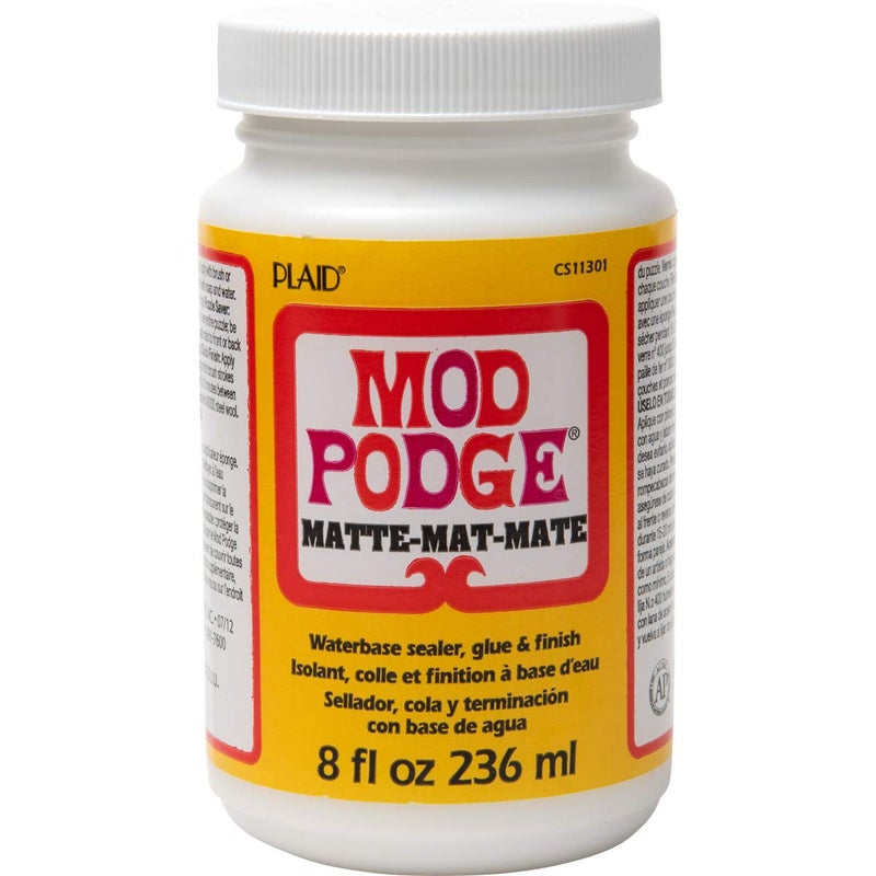 Mod Podge Matte Sealer, Glue & Finish: All-in-One Craft Solution- Quick Dry, Easy Clean, for Wood, Paper, Fabric & More. Non-Toxic - Craft with Confidence, Made in USA, 8 oz., Pack of 1 - Image 1