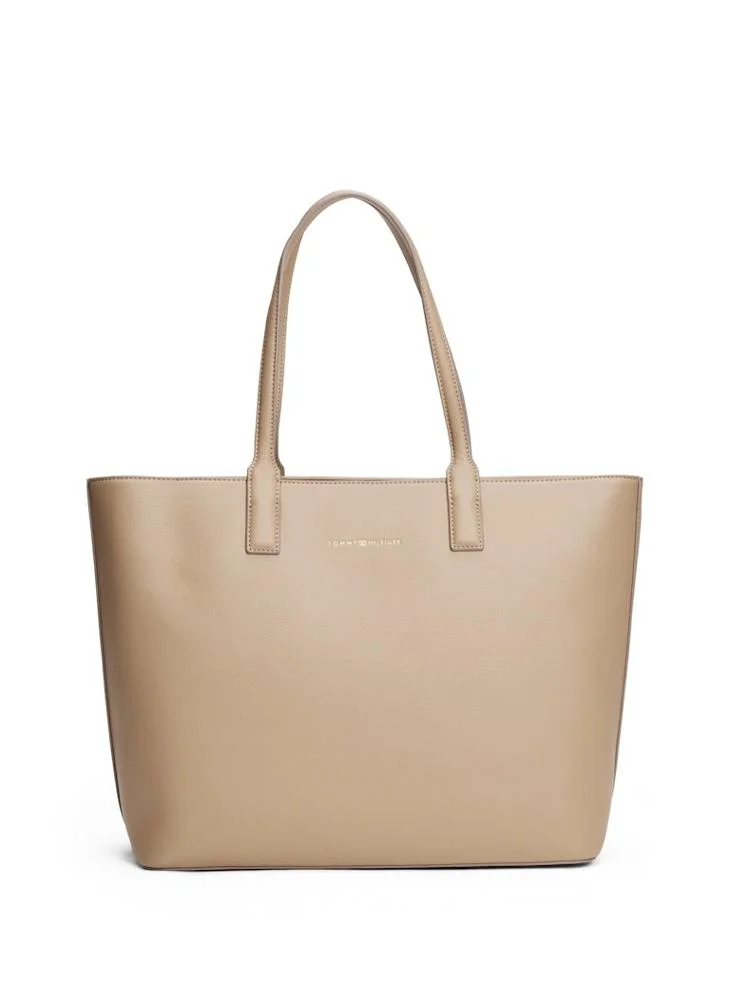 TOMMY HILFIGER Logo Detailed Zip Through Tote