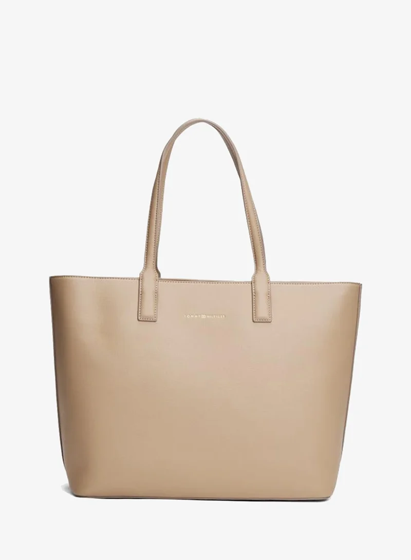 TOMMY HILFIGER Logo Detailed Zip Through Tote
