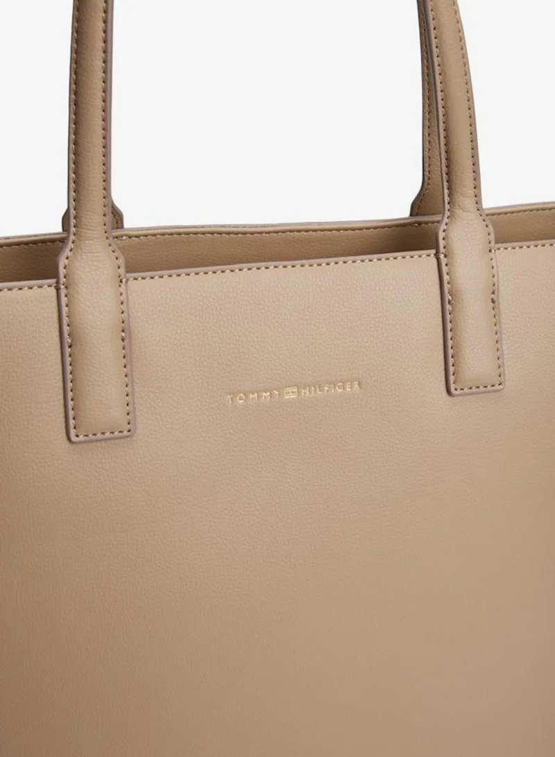 TOMMY HILFIGER  Logo Detailed Zip Through Tote for Women | Best Price UAE
