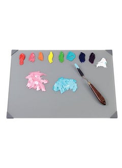 New wave Posh Glass Artist Palette Neutral Grey 16 X 20 Inches Paint Palette Painting Palette Glass Palette For Use With All Art Media Oil Paint Palette Made In Usa  - Image 2