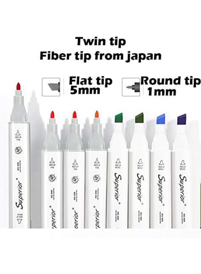 48‑Color Dual‑Tip Art Marker Set for Drawing & Sketching - Image 2