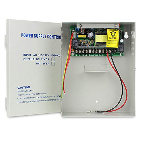 YuHan Power Supply Control for Door Access Entry System AC 110-240V to DC 12V 5A Worldwide Voltage - Image 1