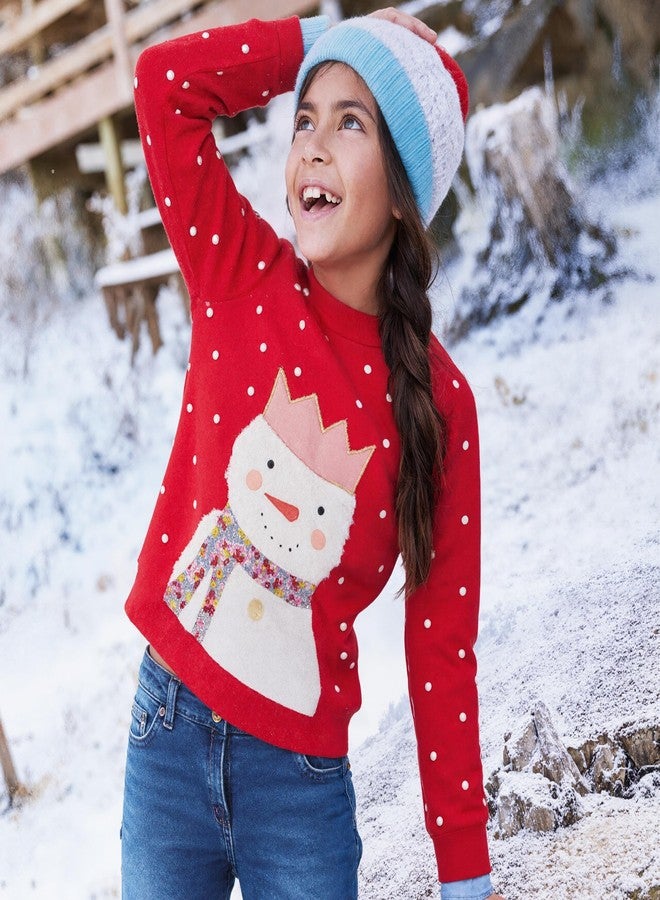 RETSUGO Kids Christmas Sweater Snowman Print Fleece Pullover Toddler Girl Christmas Outfit Winter Warm Holiday Sweatshirt 4T/8341 - Image 5