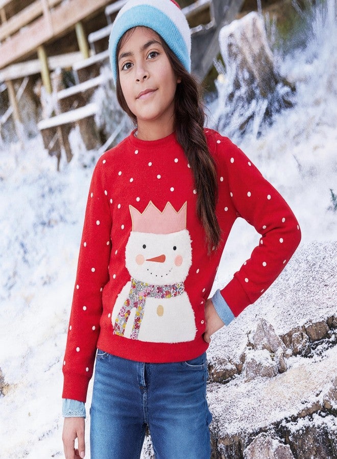 RETSUGO Kids Christmas Sweater Snowman Print Fleece Pullover Toddler Girl Christmas Outfit Winter Warm Holiday Sweatshirt 4T/8341 - Image 3