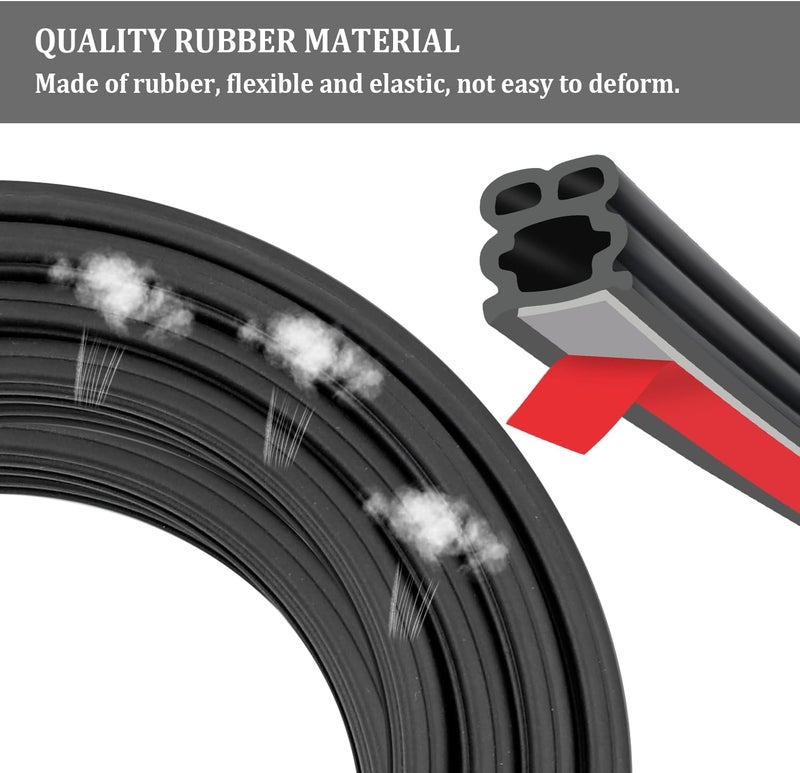 Stacool ختم باب السيارة ستاكول 32.8 قدم - شريط مطاطي سميك لحماية السيارات من الطقس للأغطية، الصناديق، النوافذ، ملحقات سيارات عازلة للصوت عالمية - Image 4