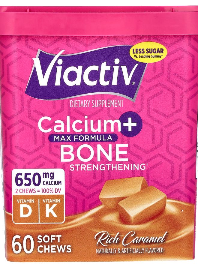 Calcium + Bone Strengthening Max Formula Rich Caramel 60 Soft Chews