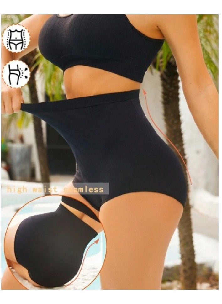 Shein - 1pc Women's seamless Solid Color High-Waist Triangle Panties - Image 1
