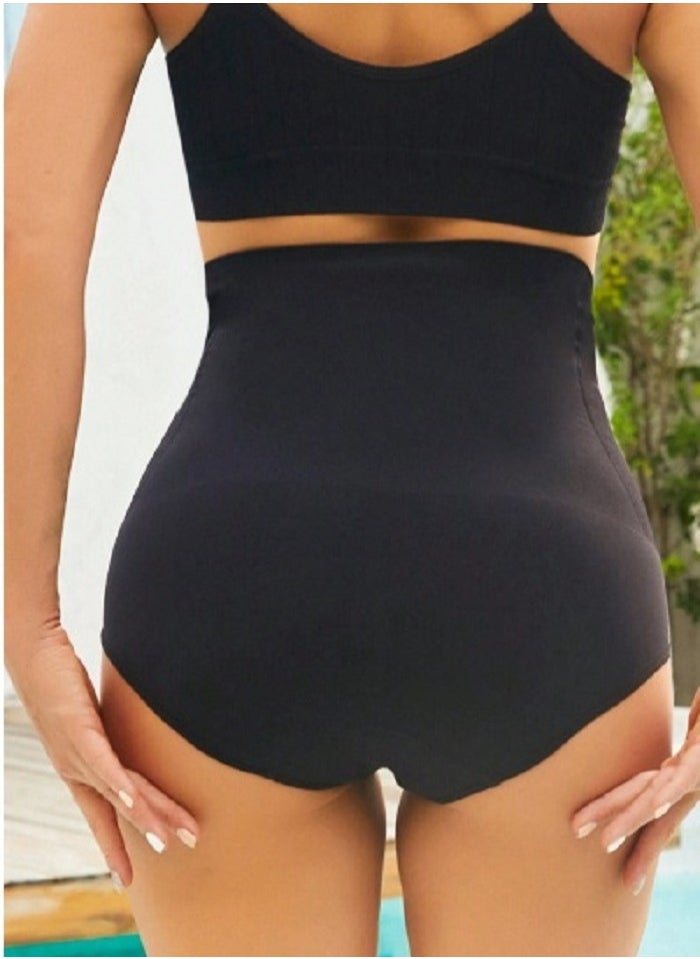 Shein - 1pc Women's seamless Solid Color High-Waist Triangle Panties - Image 1