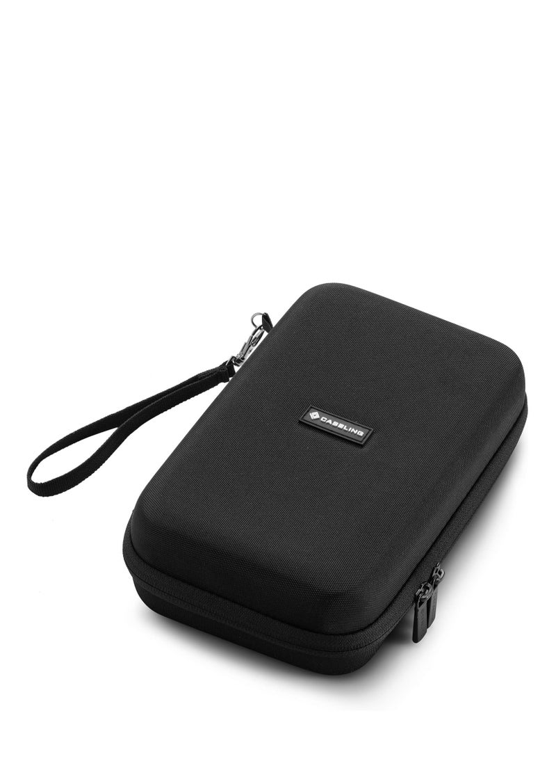 Caseling Caseling Universal Electronics/Accessories Hard Travel Organizer Carrying Case Bag, 9.8” x 5.6”x 2.8” - Black - Image 2