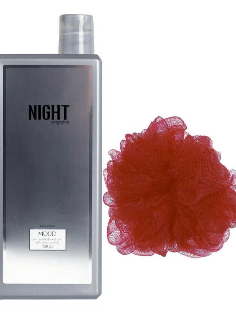 موود مود جل استحمام نايت 750 جم + لوفا متعددة الألوان - Image 1