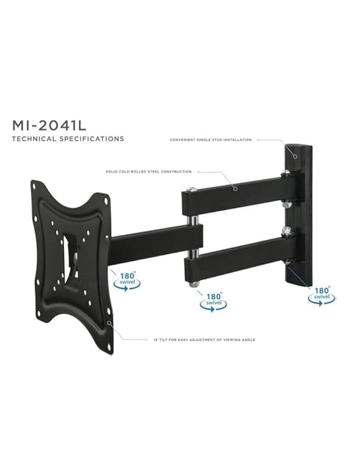 erorex - New LCD TV Wall Mount Bracket with Full Motion Swing Out Tilt and Swivel Articulating Arm for 23-37" Flat Screen Displays with VESA 100 or 200 Mount Patterns - Image 1