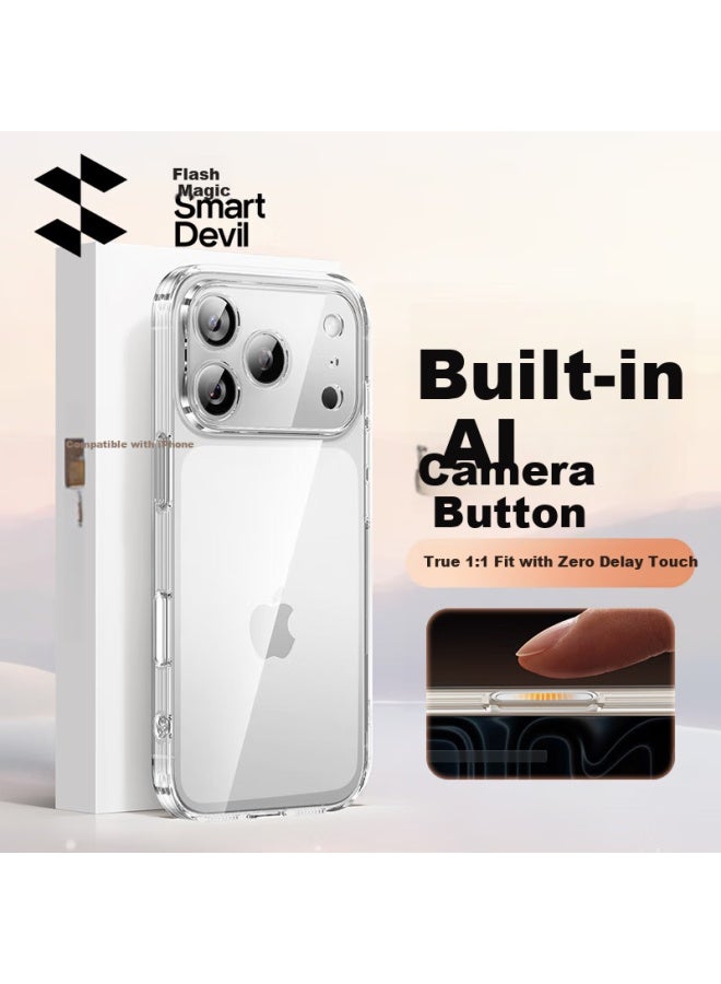 Smartdevil [with Built-in Ai Button] Iphone 17 Pro Max Case, Ultra-thin Shockproof Full Protection Cover With Camera Lens Protection, Simple Design For Iphone 17 Pro Max - Image 1