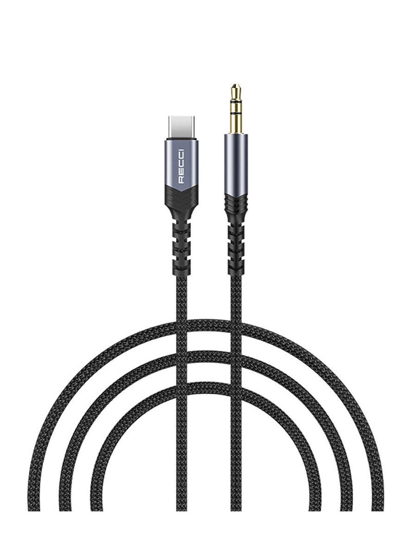 ريتشي كابل صوت Recci RDS-A27 من النوع C إلى AUX مقاس 3.5 مم - Image 1