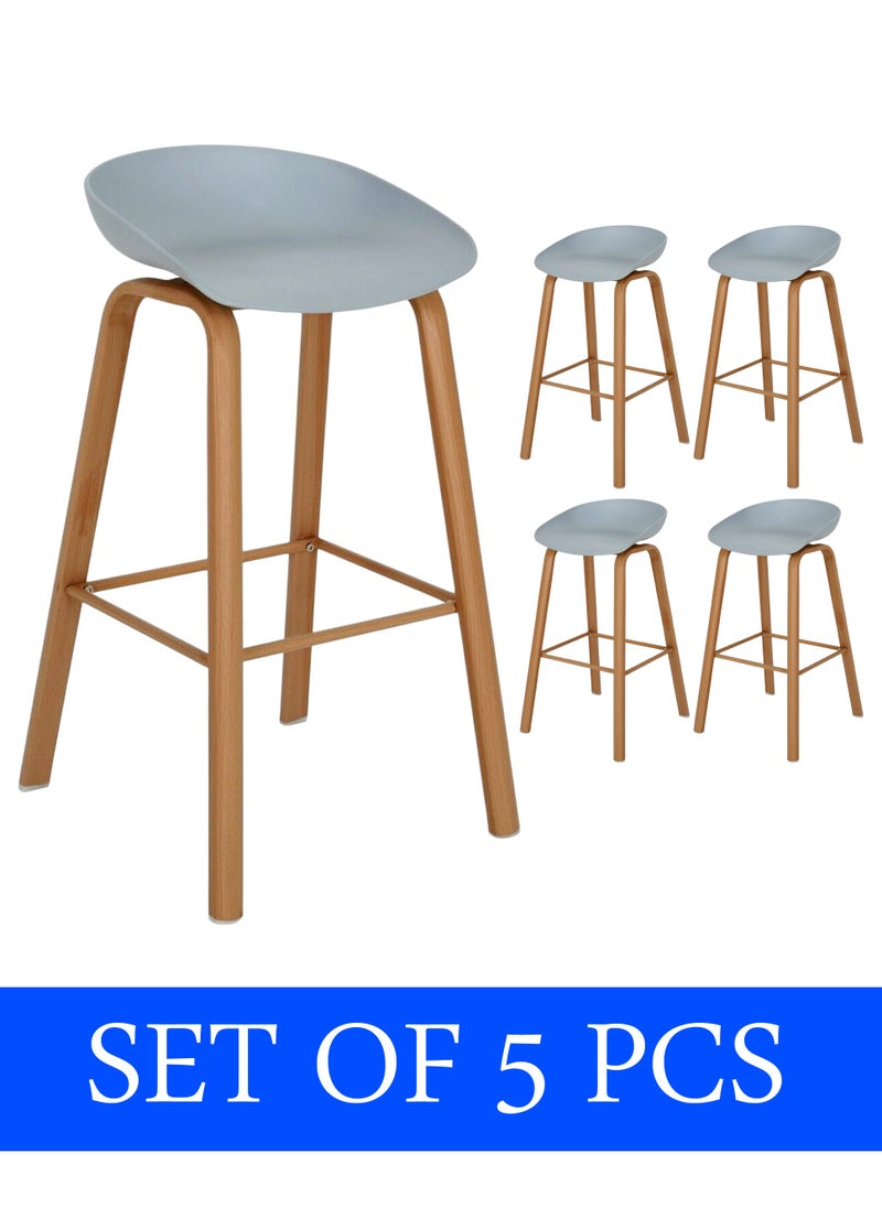 Generic - Set Of 5 Pieces Bar Stools Modern Counter Height Barstools - Image 1