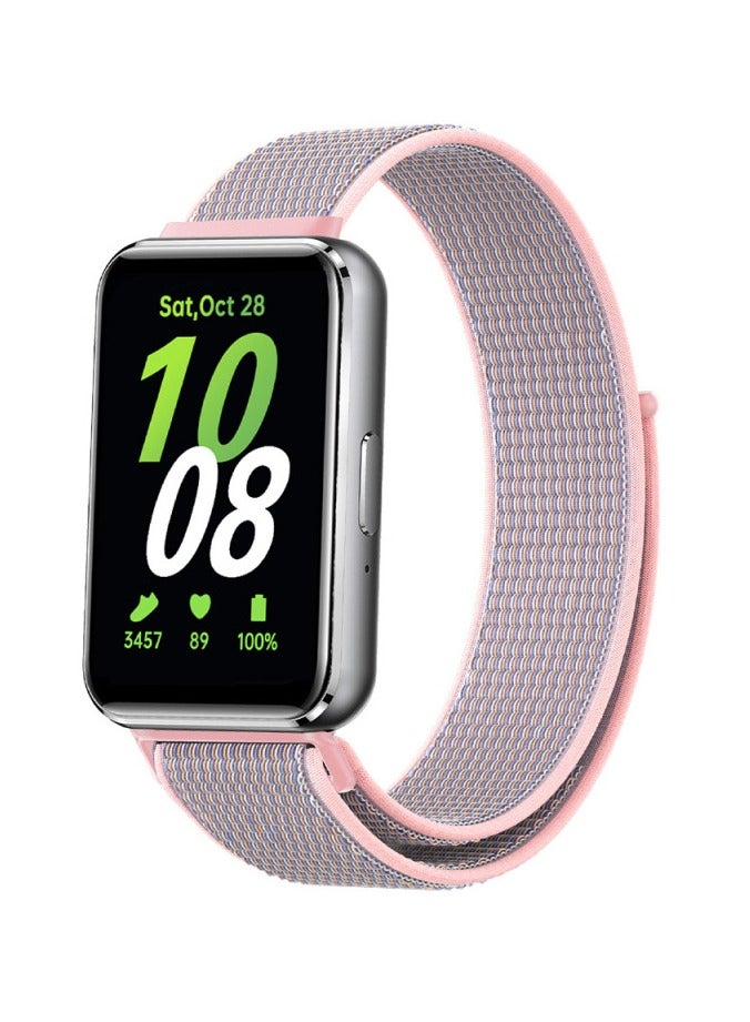 HablTech Nylon Strap Suitable for Samsung Fit 3 Sports Watchband Black(Pink) - Image 2