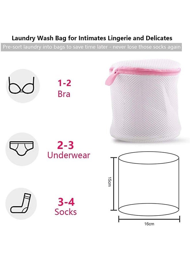 meayul 2 Packs Bra Laundry Bags, Mesh Bra Bags for Washing Machine for Lingerie, Yoga Bra, Hosiery, Stocking, Underwear Laundry Bags with Premium Zipper (Pink and grey)  - Image 4