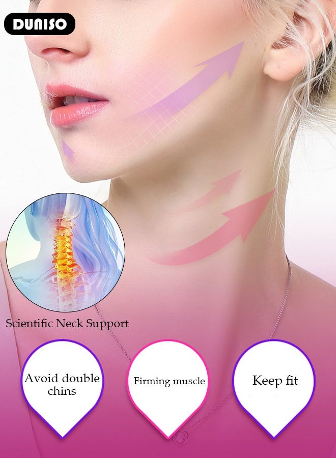 DUNISO نقالة الرقبة، دعامة للرقبة، دعم للرقبة قابل للتعديل 360 درجة. جهاز جر عنق الرحم المريح لمحاذاة الرقبة. مصحح وضعية الرقبة لتخفيف آلام الرقبة وتخفيف الضغط على العمود الفقري - Image 3