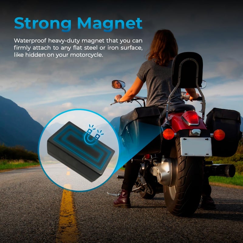 AutoSky GPS Tracker - AutoSky - Portable, Compact and Durable Motorcycle and Car Tracker - Splashproof - Built-in Magnet - 4G LTE Real-Time - Car Trackers for Vehicles, Assets, Fleet. Subscription is Required - Image 4