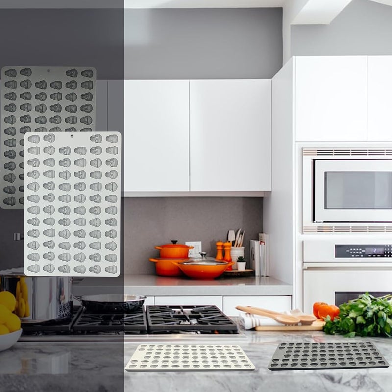 KBTBAK 2 PCS Mini Gummy Skull Candy Molds, Silicone Mold for Chocolate, Fondant, Candy, Biscuits, Cookie, Jelly and Dog Training Commands Concept, Total 140 Cavities(Skull Shape) - Image 4