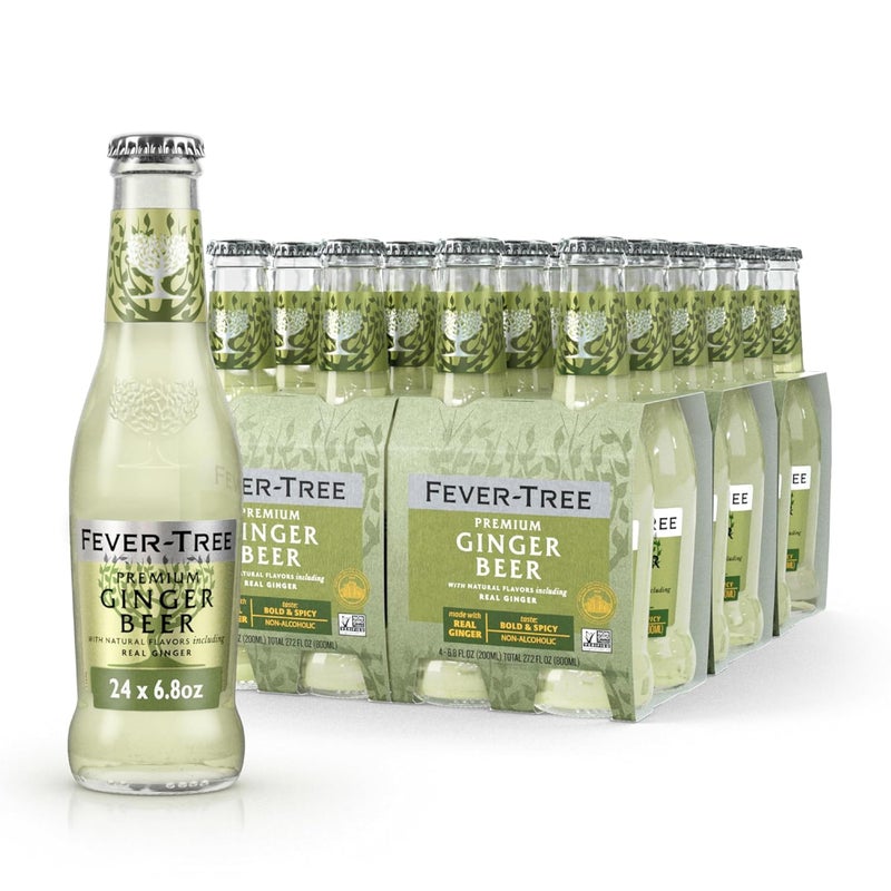 FEVER TREE FeverTree Ginger Beer  Premium Mixer for Cocktails and Mocktails 68 fl oz Bottles Pack of 24  Naturally Sourced NonGMO - Image 3