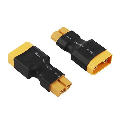 OliYin 3pcs XT90 Male to XT60 Female Connector Converter Adaptor for LiPo Electric Quad/ESC(Pack of 3) - Image 2