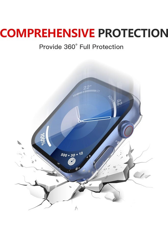 Waterproof Hard Case with Tempered Glass Compatible with Apple Watch Series 10 46mm Matte Transparent - Image 3