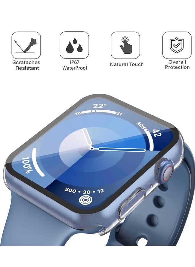 Waterproof Hard Case with Tempered Glass Compatible with Apple Watch Series 10 46mm Matte Transparent - Image 2