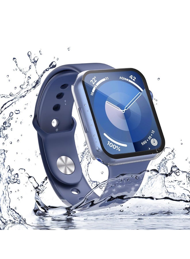 Waterproof Hard Case with Tempered Glass Compatible with Apple Watch Series 10 46mm Matte Transparent - Image 4