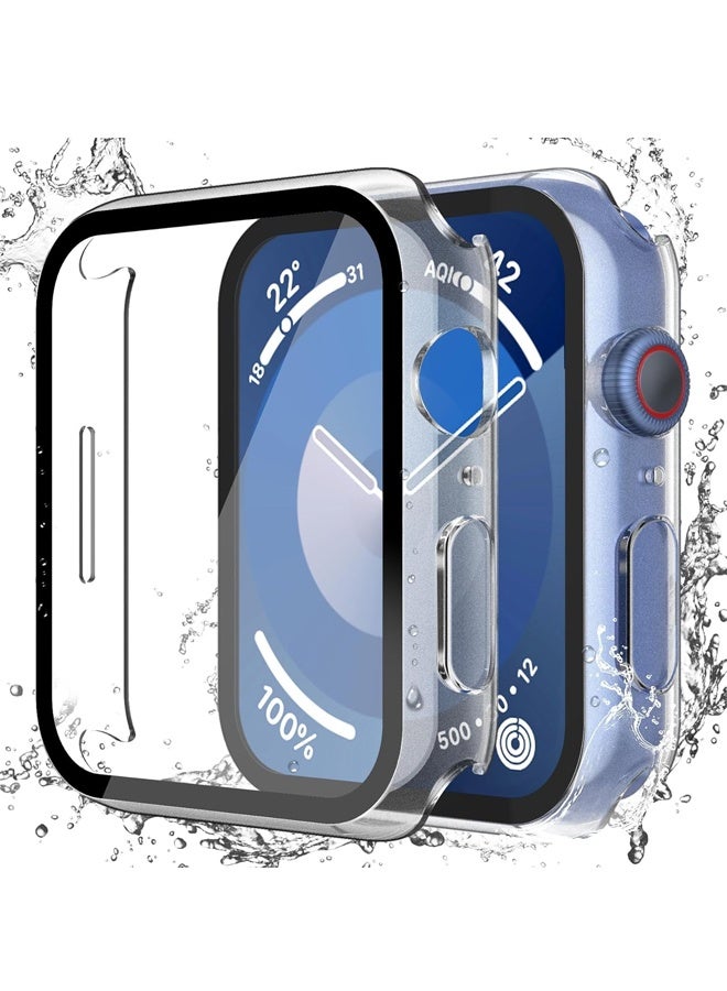 Waterproof Hard Case with Tempered Glass Compatible with Apple Watch Series 10 46mm Matte Transparent - Image 1