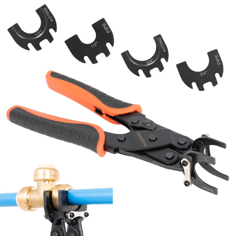 GIANNEER Push to Connect Removal Tool Disconnect Tongs for 1/2â€, 3/4â€, 1â€ Push Fitting Pex Removal Tool Improved Version - Image 1