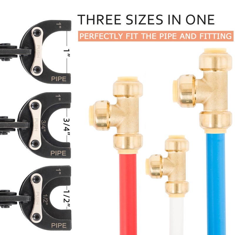 GIANNEER Push to Connect Removal Tool Disconnect Tongs for 1/2â€, 3/4â€, 1â€ Push Fitting Pex Removal Tool Improved Version - Image 2