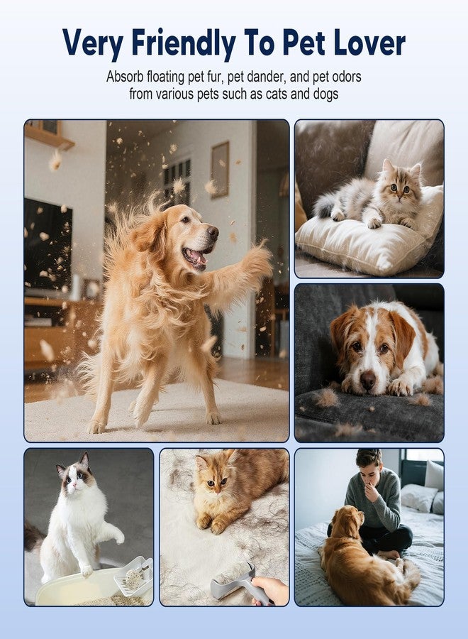 PETOX فلتر هواء بديل لجهاز تنقية الهواء Aroeve MK04 MG04JH، فلتر كربون نشط عالي الكفاءة H13 True HEPA 4 في 1، الإصدار القياسي (عبوة من قطعتين) - Image 3