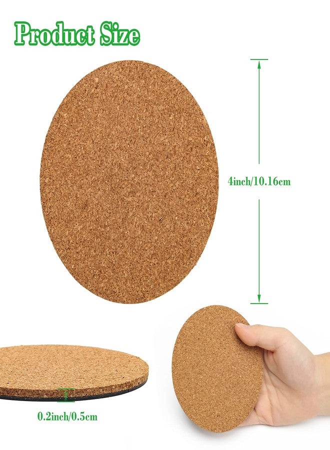 Coitak 6 Pieces Cork Mat for Plants, Round Cork Plant Coasters Mats for Garden, Courtyard, Pot Mat, Indoor Outdoor and DIY Craft Project (4 Inches) (4 Inch) - Image 2