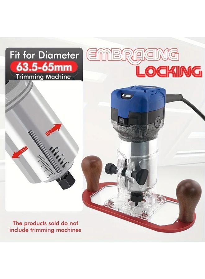 Red Trimming Machine Router Base Anti Slip Stabilizer 6 5mm Inner Diameter Woodworking Tool - Image 5