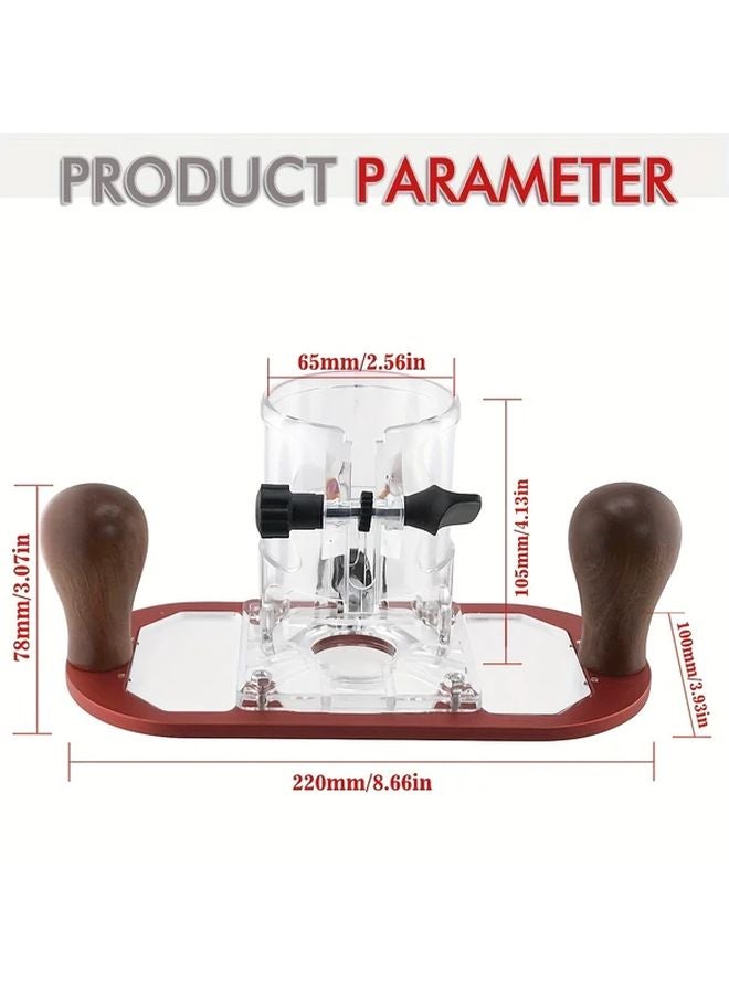Red Trimming Machine Router Base Anti Slip Stabilizer 6 5mm Inner Diameter Woodworking Tool - Image 3