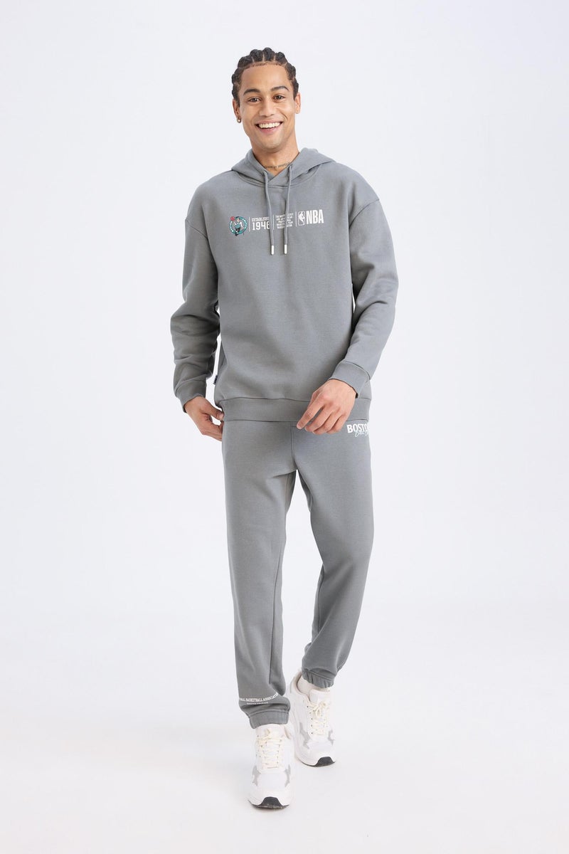 DeFacto Man DeFactoFit NBA Boston Celtics Standard Fit Thick Fabric Joggers  - Image 1