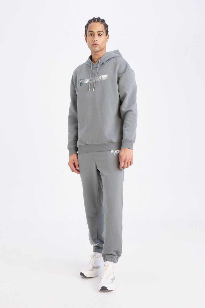 DeFacto Man DeFactoFit NBA Boston Celtics Standard Fit Thick Fabric Joggers  - Image 3