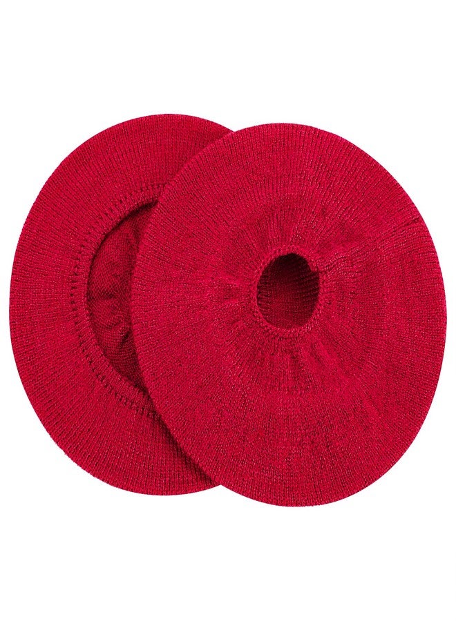 JARMOR Earpads Sweater Cover Protectors with Stretchable Knit Fabric for Beats Studio 3/2 Wireless/Wired Bose QC35 25 15 Headphones and Other Headsets with 3-4 Inch Ear Cushions [ 2 Pairs ] (Red) - Image 5