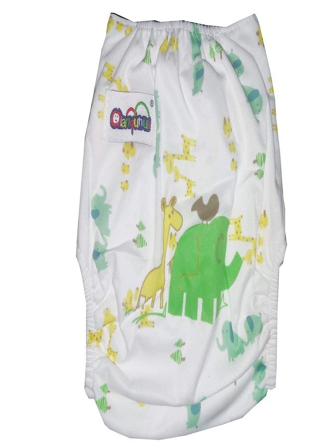 Crawl'in Baby Cloth Diaper Pants Adjustable Reusable Washable Printed Button Diaper For Babies/Infants/Toddlers (Age 0 to 2 Years) (Assorted Colours & Prints) (Animal Print) - Image 1