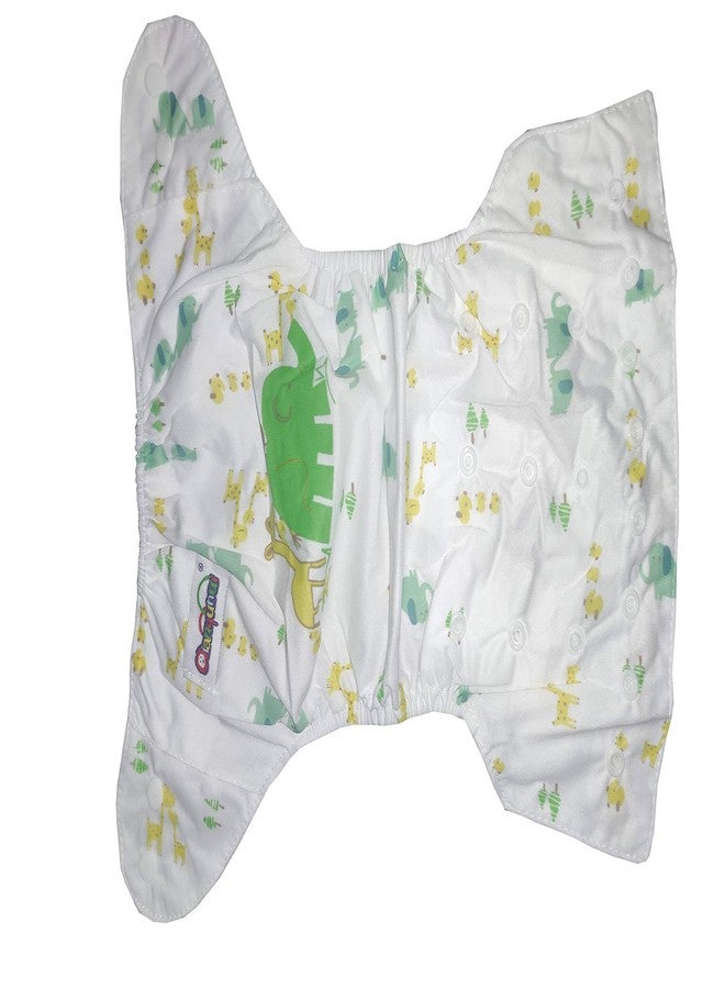 Crawl'in Baby Cloth Diaper Pants Adjustable Reusable Washable Printed Button Diaper For Babies/Infants/Toddlers (Age 0 to 2 Years) (Assorted Colours & Prints) (Animal Print) - Image 3