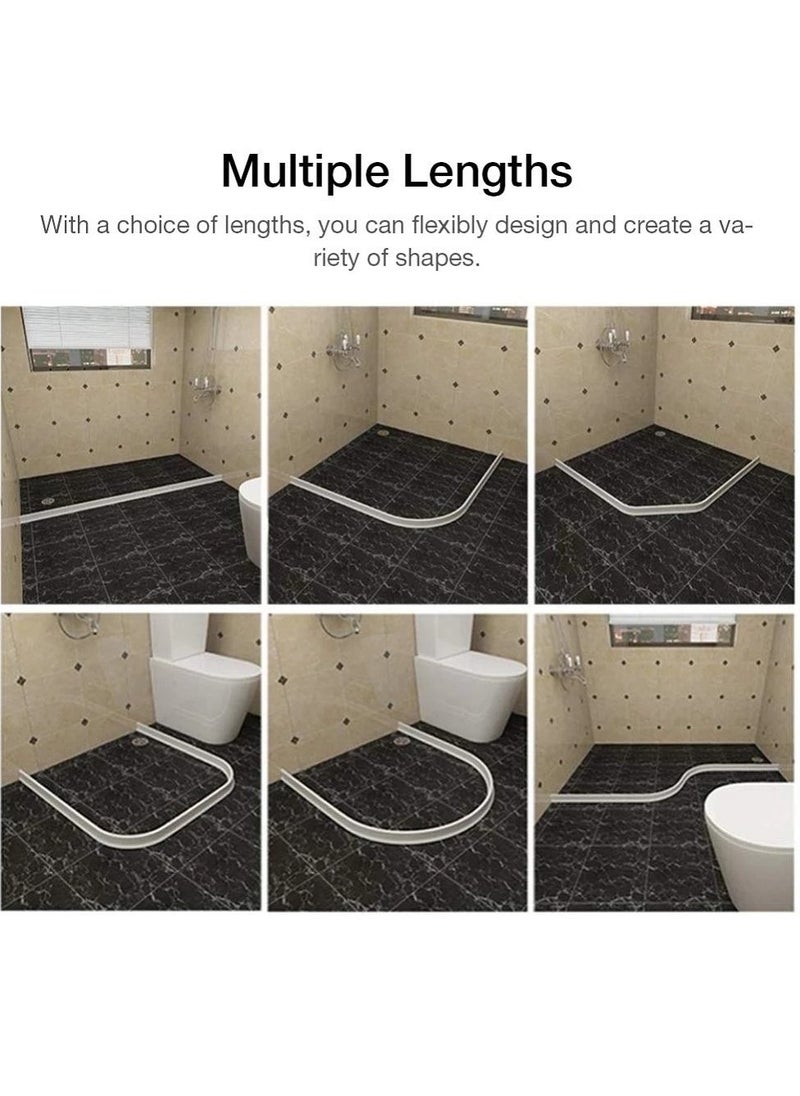 Sharpdo Shower Barrier Water Stopper Bathroom Waterproof Strip Rubber Adjustable Size Strap Belt Water Blocker 1M  - Image 5