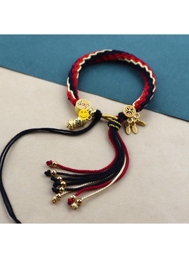 Generic Thangka Tibetan Hand Rope Hand-rubbed Cotton Rope Hand-woven Bracelet Wuye Manjusri Thangka National Style Colorful Hand Rope