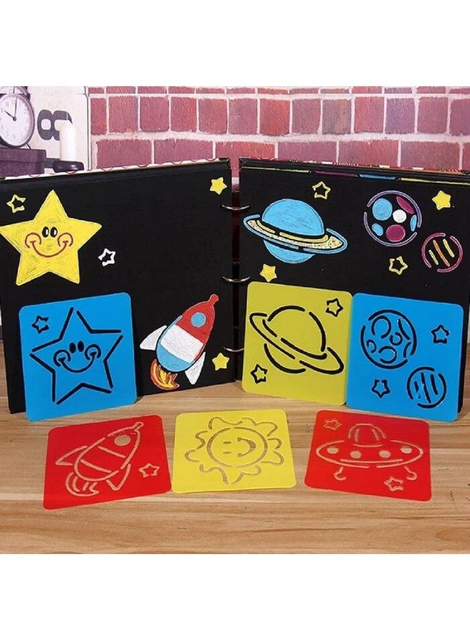 BPNHNA 24 Pcs Transportation Theme Drawing Painting Stencils Boat Airplane Spaceship Car Templates For Kids Crafts Creation Washable Plastic - Image 5